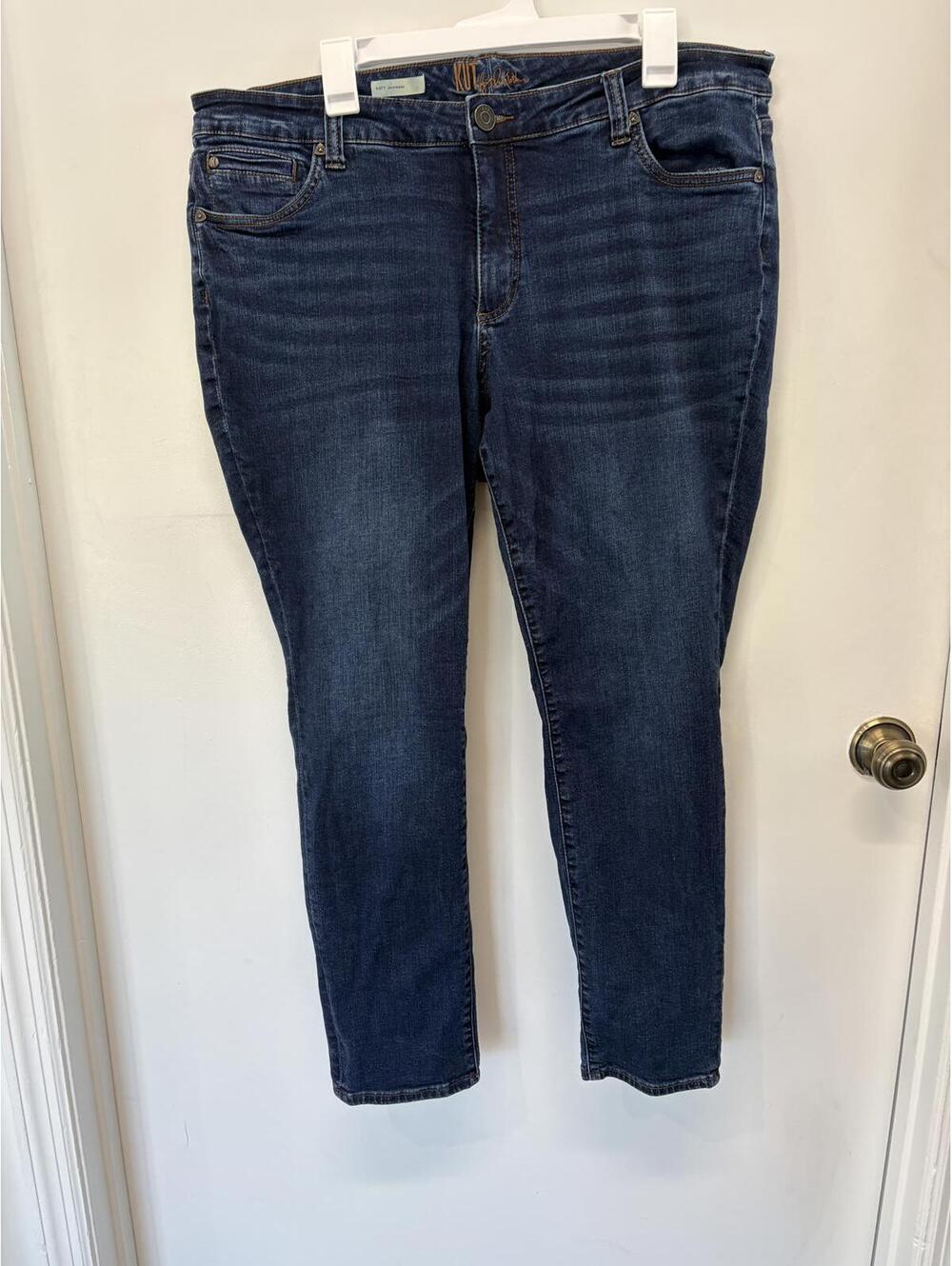 Kut from the Kloth Katy Boyfriend Jeans 14W Dark Blue Denim